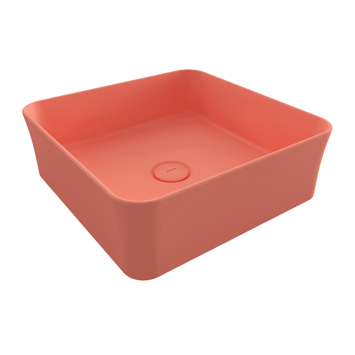 Bocchi Sottile Slim Line Tezgah Üstü Lavabo 38x38 cm Mat Somon Bocchi Sottile Slim Line Tezgah Üstü Lavabo 38x38 cm Mat Somon