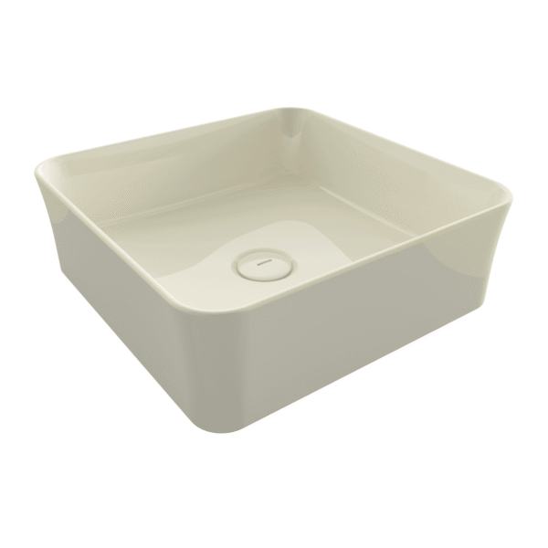 Bocchi Sottile Slim Line Tezgah Üstü Lavabo 38x38 cm Parlak Bisküvi
