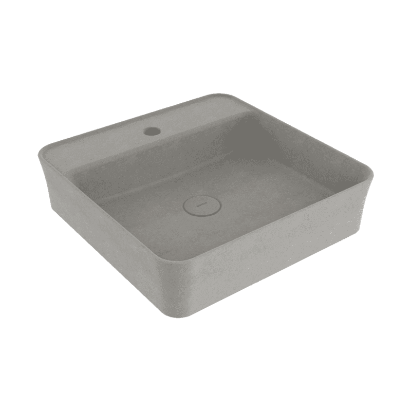Bocchi Sottile Slim Line Tezgah Üstü Lavabo 45x45 cm Mat Beton