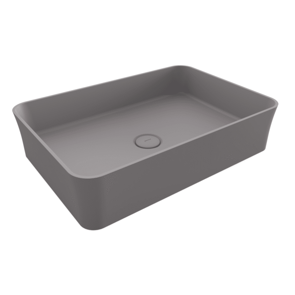 Bocchi Sottile Slim Line Tezgah Üstü Lavabo 55x38 cm Mat Gri