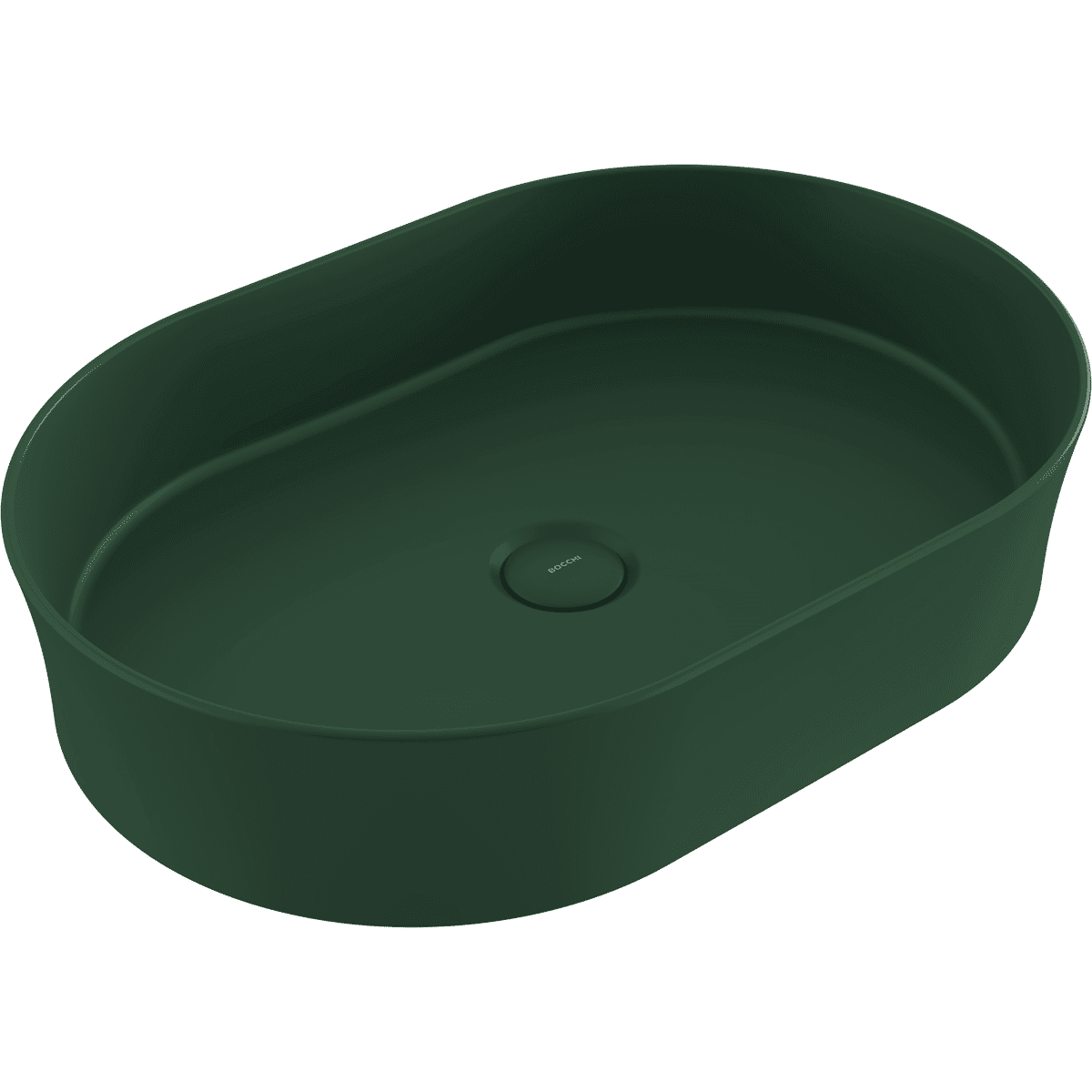 Bocchi Sottile Slim Line Tezgah Üstü Lavabo 55x38 cm Mat Yeşil Bocchi Sottile Slim Line Tezgah Üstü Lavabo 55x38 cm Mat Yeşil