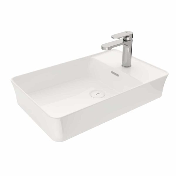 Bocchi Sottile Slim Line Tezgah Üstü Lavabo 60x38 cm Mat Beyaz