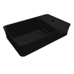 Bocchi Sottile Slim Line Tezgah Üstü Lavabo 60x38 cm Mat Siyah