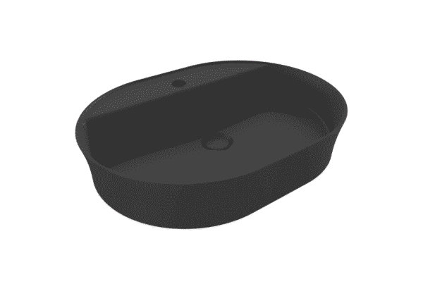 Bocchi Sottile Slim Line Tezgah Üstü Lavabo 60x45 cm Mat Antrasit