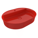 Bocchi Sottile Slim Line Tezgah Üstü Lavabo 60x45 cm Parlak Kırmızı