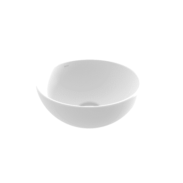 Bocchi Sottile Slim Line Tezgah Üstü Yuvarlak 26 cm Lavabo Mat Beyaz
