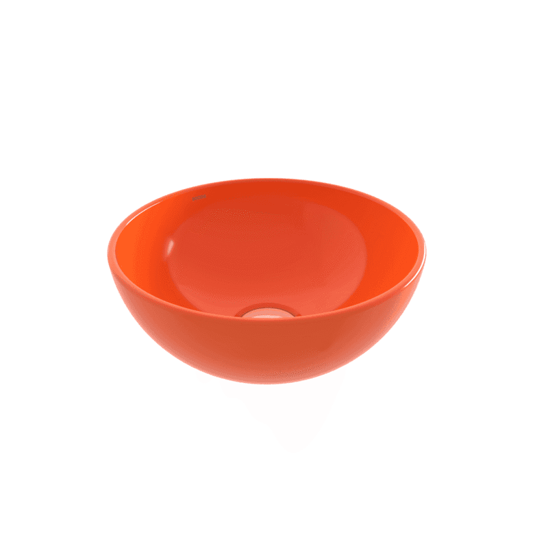 Bocchi Sottile Slim Line Tezgah Üstü Yuvarlak 26 cm Lavabo Parlak Turuncu