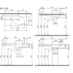 Bocchi Taormina Arch Etajerli Lavabo 86 cm Parlak Beyaz