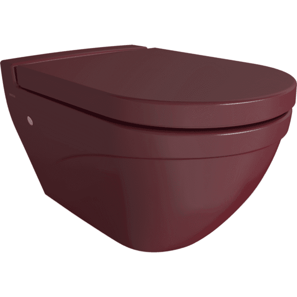 Bocchi Taormina Arch Gizli Taharet Girişli Asma Klozet Parlak Burgonya Bordosu