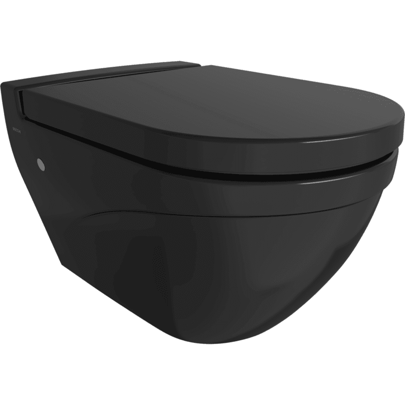 Bocchi Taormina Arch Gizli Taharet Girişli Asma Klozet Parlak Siyah