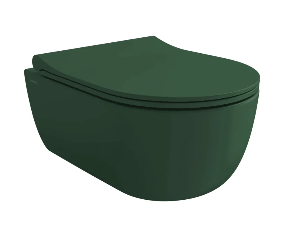 Bocchi V Tondo Rimless Asma Klozet Mat Yeşil