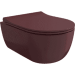Bocchi V Tondo Rimless Asma Klozet Parlak Burgonya Bordosu