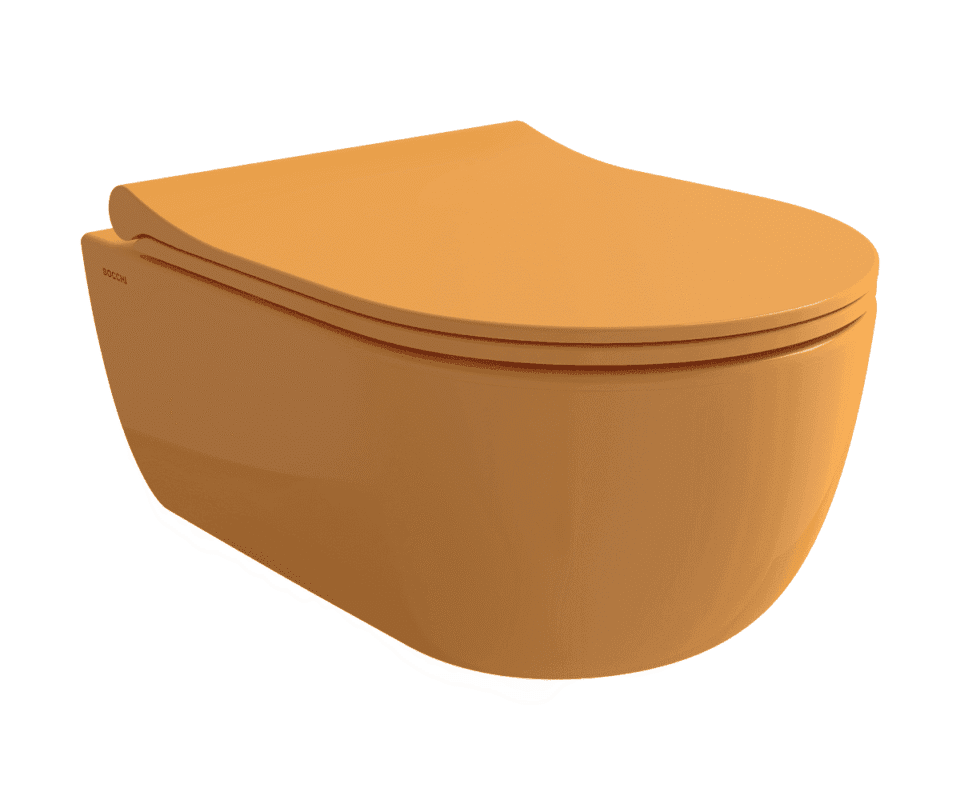 Bocchi V Tondo Rimless Asma Klozet Parlak Mandalina Sarısı