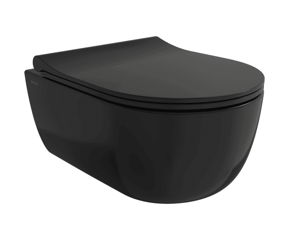 Bocchi V Tondo Rimless Asma Klozet Parlak Siyah