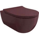 Bocchi V-Tondo Rimless Gizli Taharet Girişli Asma Klozet Parlak Burgonya Bordosu