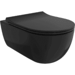 Bocchi V-Tondo Rimless Gizli Taharet Girişli Asma Klozet Parlak Siyah