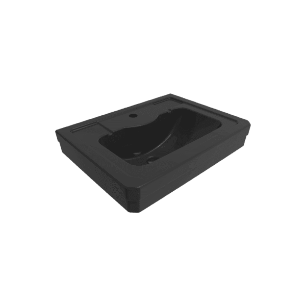 Bocchi Verona Lavabo Tek Delikli 61 cm Parlak Siyah