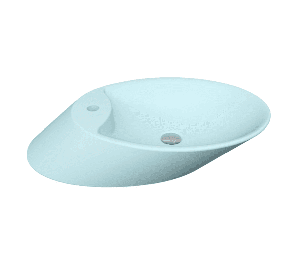 Bocchi Vessel Çanak Lavabo 72 cm Mat Buz Mavisi