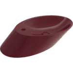 Bocchi Vessel Batarya Banklı Çanak Lavabo 72 cm Parlak Burgonya Bordosu