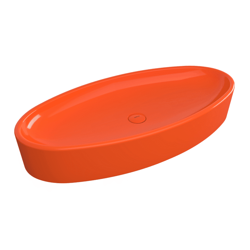 Bocchi Vessel Elips Çanak Lav 85 cm-Parlak Turuncu