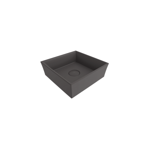 Bocchi Vessel Kare Lavabo 38x38 cm Mat Antrasit