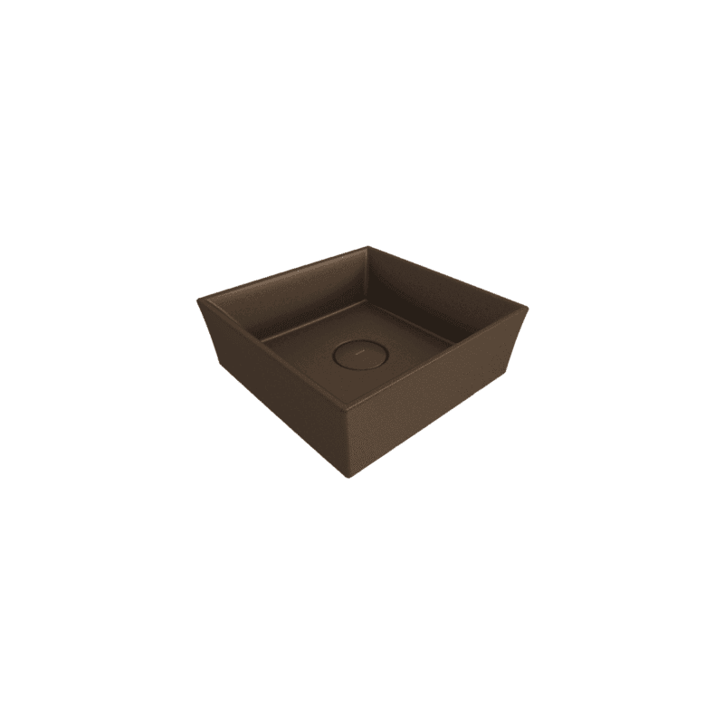 Bocchi Vessel Kare Lavabo 38X38 cm Mat Bronz