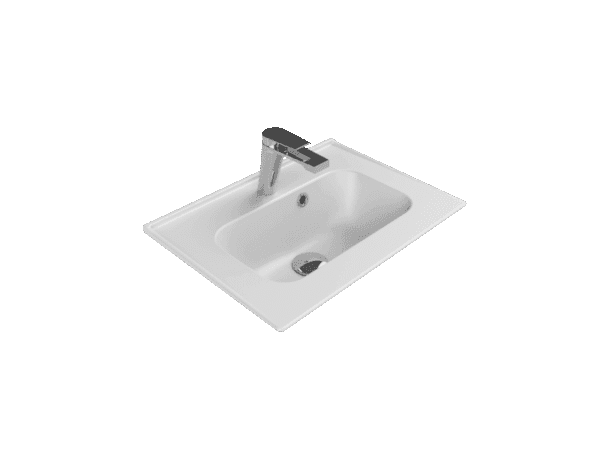 Cerastyle Blue Etajerli Lavabo 50x36,5 cm