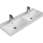 Cerastyle Elite Etajerli Lavabo 120x45 cm (Çift Hazneli, Çift Batarya Delikli)