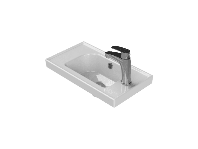 Cerastyle Frame Etajerli Lavabo 50x28 cm (Sağdan Batarya Delikli)