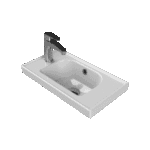 Cerastyle Frame Etajerli Lavabo 50x28 cm (Soldan Batarya Delikli)