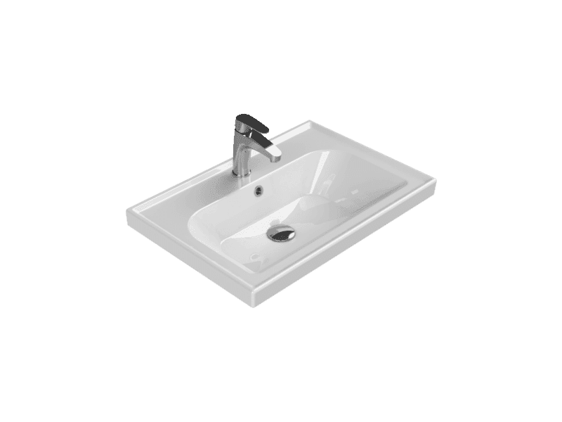 Cerastyle Frame Etajerli Lavabo 65x45 cm