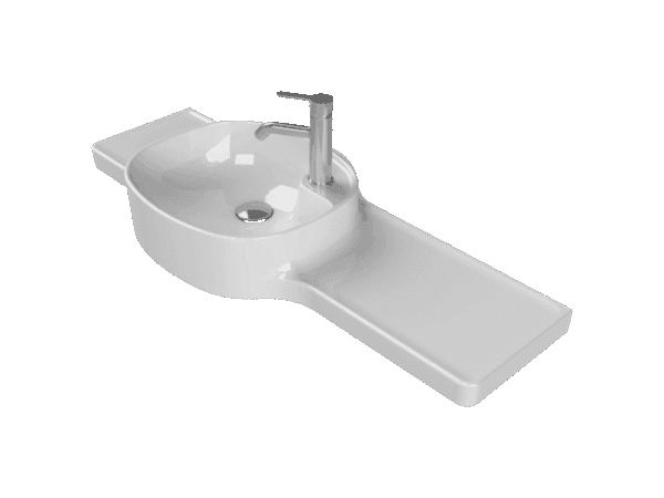 Cerastyle Harmony Etajerli Lavabo 100x37,5 x26,4 cm (soldan hazneli)