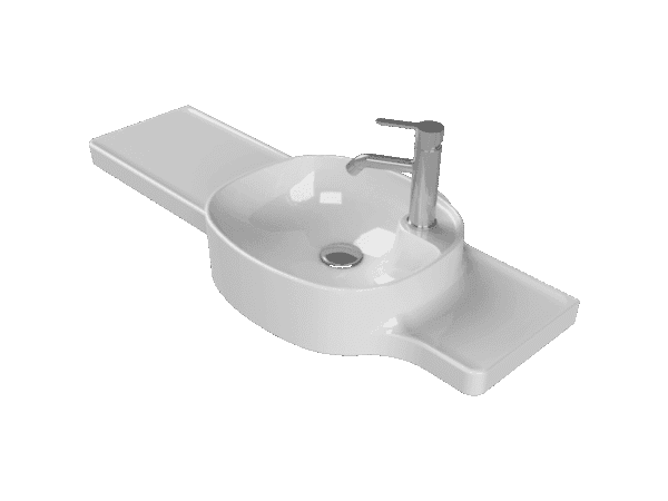 Cerastyle Harmony Etajerli Lavabo 100x37,5x26,4 cm (sağdan hazneli)