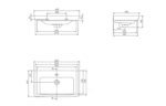 Cerastyle Porto Etajerli Lavabo 65x38 cm
