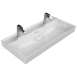 Cerastyle Sharp Etajerli Lavabo 100x48 cm (Tek Hazneli, Çift Batarya Delikli)