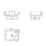 Cerastyle Sharp Etajerli Lavabo 40x30 cm