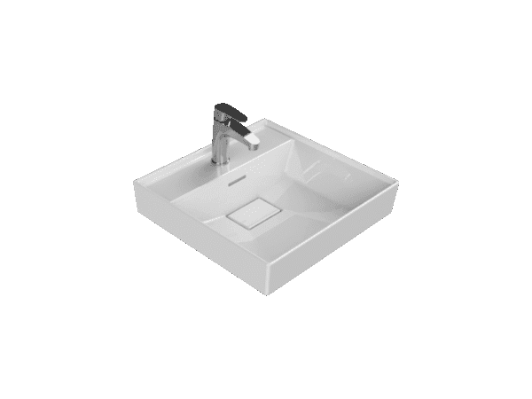 Cerastyle Sharp Etajerli Lavabo 48x48 cm
