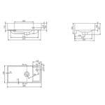 Cerastyle Sharp Etajerli Lavabo 50x25 cm