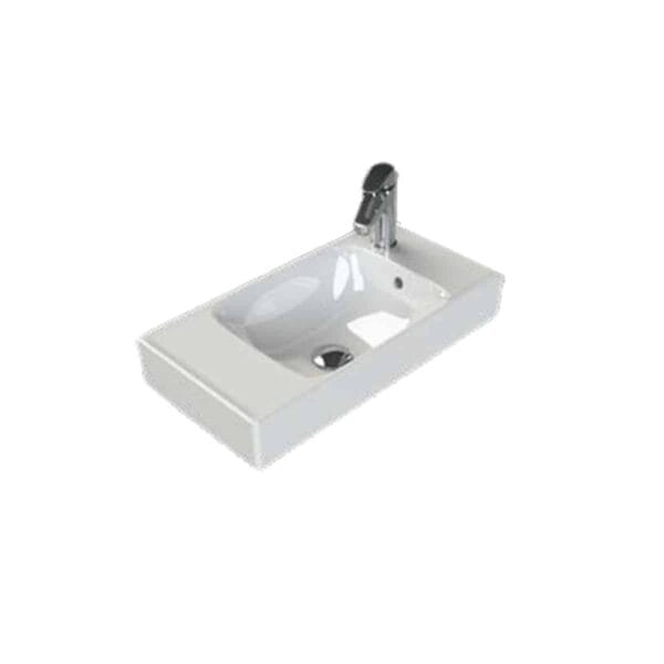 Cerastyle Sharp Etajerli Lavabo 60x30 cm (Sağdan Batarya Delikli)