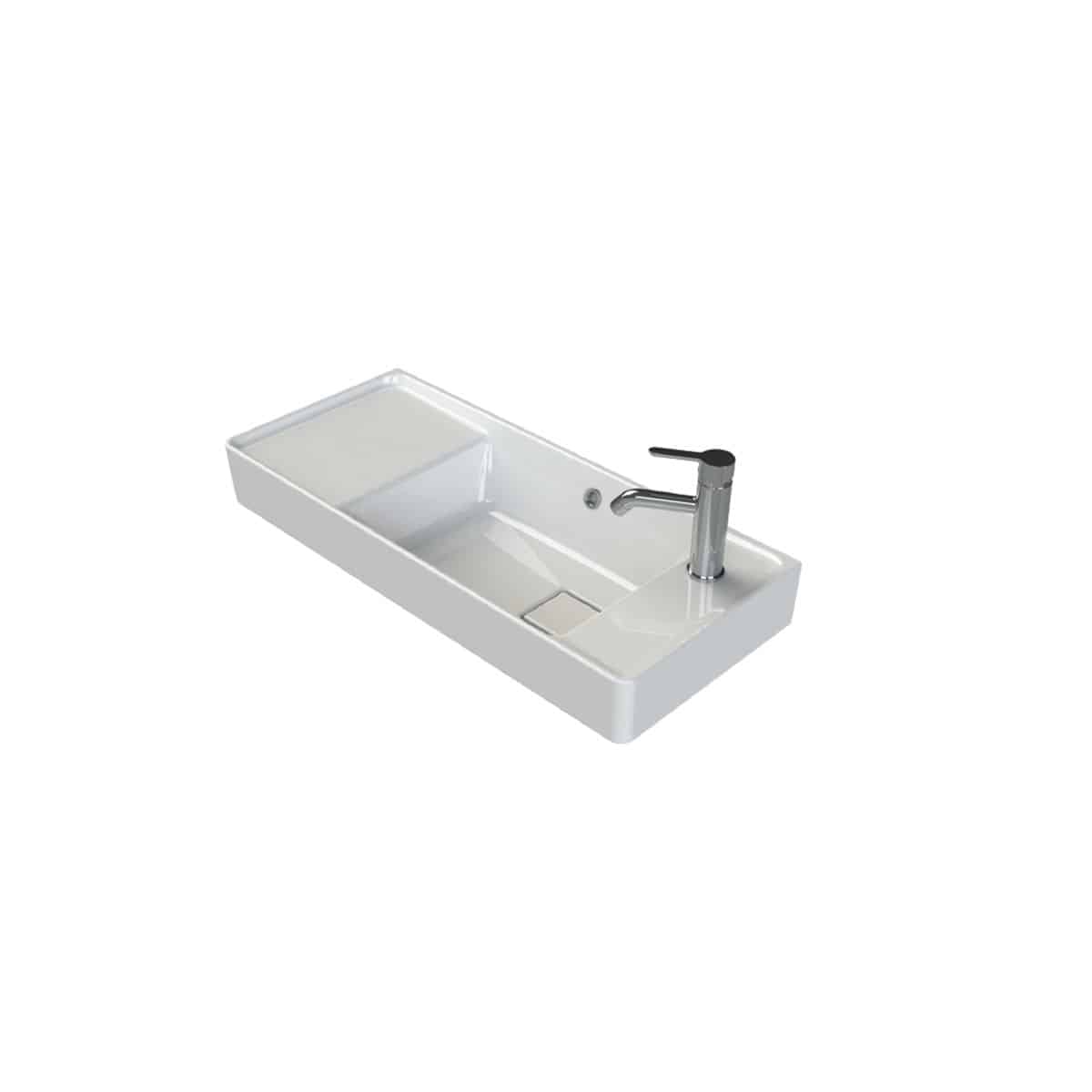 Cerastyle Sharp Etajerli Lavabo 80x35 cm Cerastyle Sharp Etajerli Lavabo 80x35 cm