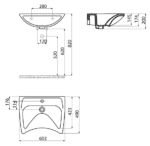 Creavit Bedensel Engelli Lavabo 60 cm BD060-00CB00E-0000