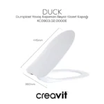 Creavit Duck Duroplast Yavaş Kapanan Klozet Kapağı Beyaz KC0903.02.0000E