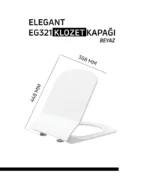 Creavit Elegant Duroplast Yavaş Kapanan Klozet Kapağı Beyaz