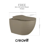 Creavit Free Rim-Off Asma Klozet Mat Cappuccino FE322-00CM00E-0000