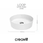 Creavit Loop Yuvarlak Çanak Lavabo 40 cm