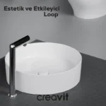 Creavit Loop Yuvarlak Çanak Lavabo 40 cm