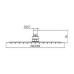 ECA İnce Kare Tepe Duşu