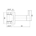 ECA Ankastre Ara Kesme Valfi Krom