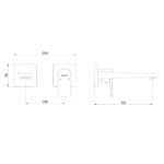 ECA Dalia Rozetli Ankastre Lavabo Bataryası