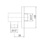 ECA Elegant Duş Dirseği Altın